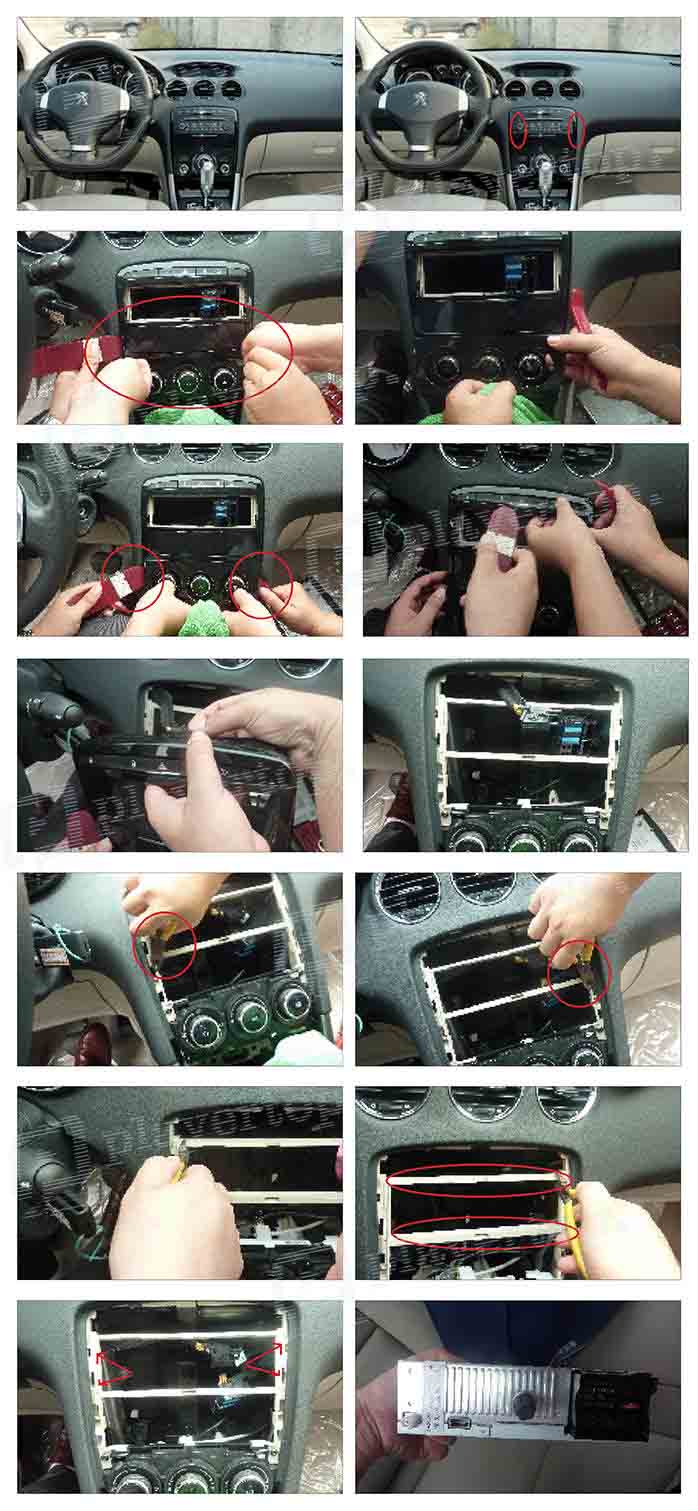 montage autoradio peugeot 408 2013